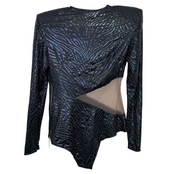 NEW Bronx And Banco Ricky Diamond Zebra Bodysuit Size 10 - Picture 6 of 9